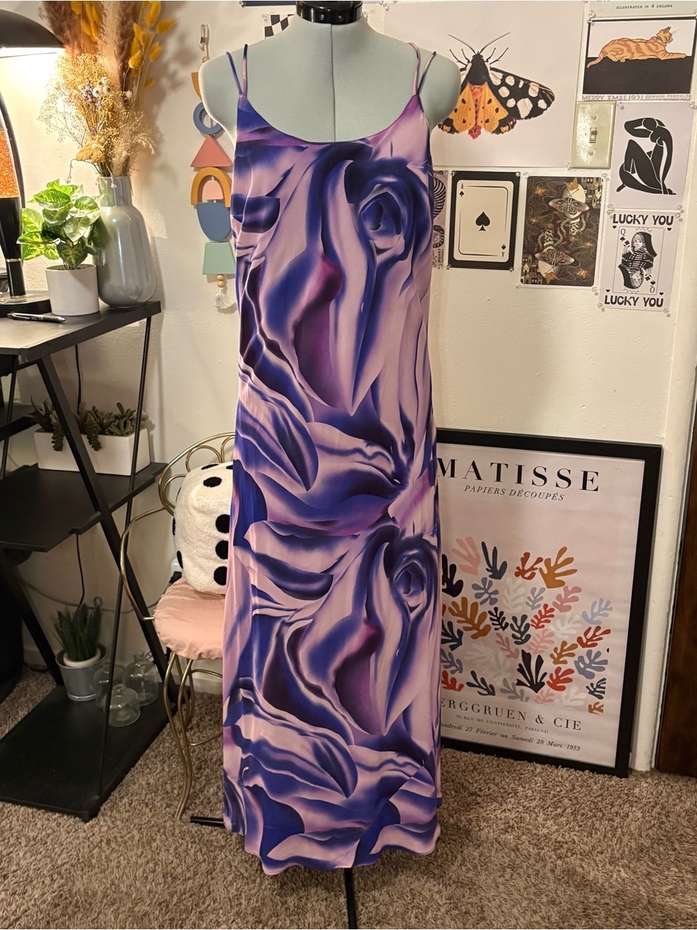 Mlle Gabrielle Purple Floral Maxi Dress